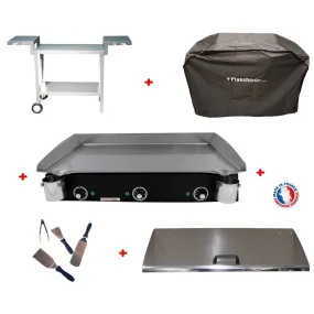 Pack plancha électrique Lux 830 Carbon - Chariot Odéon 831 Planchaelec 