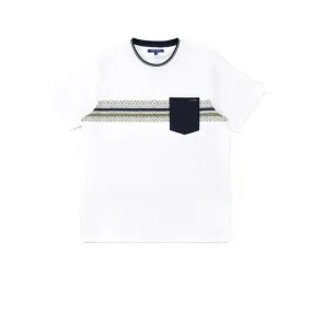 TEE SHIRT MC BLANC / KAKI TASORI